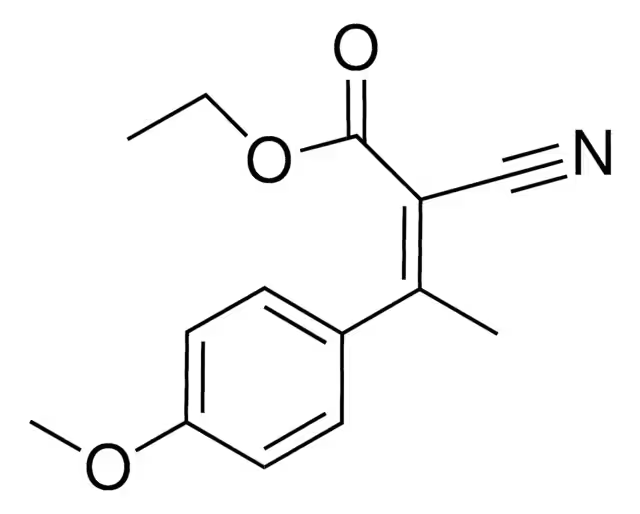 2-Butenoic acid, 2-cyano-3-(3-methoxyphenyl)-, ethyl ester structure, CAS 80534-78-7