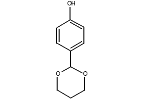 Phenol,4-(2-methyl-1,3-dioxan-2-yl)- structure, CAS 153332-89-9