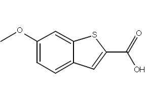 Benzo[b]thiophene-2-carboxylic acid, 6-methoxy- structure, CAS 102539-79-7