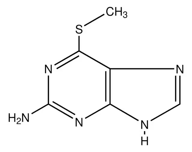 2-Amino-6-methylmercaptopurine structure, CAS 1198-47-6