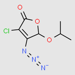 2(5H)-Furanone, 4-azido-3-chloro-5-(1-methylethoxy)- structure, CAS 126773-43-1