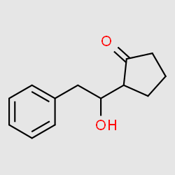 Cyclopentanone, 2-(1-hydroxy-2-phenylethyl)- structure, CAS 57397-50-9