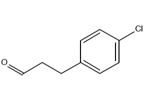 Benzenepropanal, 4-chloro- structure, CAS 75677-02-0