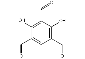 1,3,5-Benzenetricarboxaldehyde, 2,4-dihydroxy- structure, CAS 58343-11-6