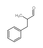Benzenepropanal, .alpha.-methyl- structure, CAS 5445-77-2