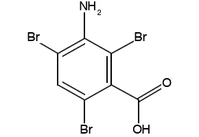 Benzoic acid, 3-amino-2,4,6-tribromo- structure, CAS 6628-84-8