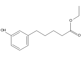 Ethyl 5-(4-hydroxyphenyl)pentanoate structure, CAS 154044-13-0