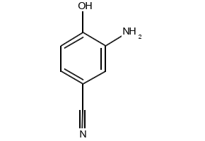 3-Amino-4-hydroxybenzonitrile structure, CAS 14543-43-2