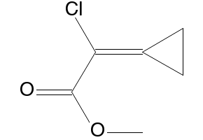 Methyl 2-chloro-2-cyclopropylidenacetate structure, CAS 82979-45-1