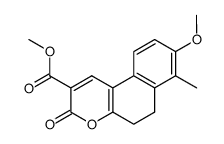 Methyl 8-methoxy-7-methyl-3-oxo-5,6-dihydro-3H-benzo[f]chromene-2-carboxylate structure, CAS 85531-85-7