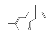 3,7-Dimethyl-3-vinyloct-6-enal structure, CAS 34687-42-8