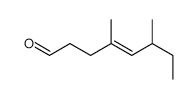 (E)-4,6-Dimethyloct-4-enal structure, CAS 88056-89-7