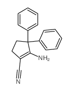 2-Amino-3,3-diphenyl-1-cyclopentene-1-carbonitrile structure, CAS 3597-67-9