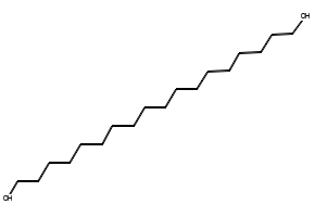 Octadecamethylene glycol structure, CAS 3155-43-9