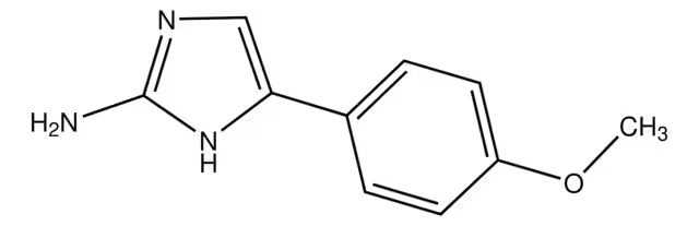 5-(4-Methoxyphenyl)-2-thiophen-2-yl-1H-imidazole structure, CAS 102152-10-3