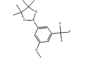 2-(3-Methoxy-5-(trifluoromethyl)phenyl)-4,4,5,5-tetramethyl-1,3,2-dioxaborolane structure, CAS 479411-93-3