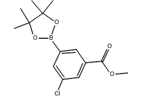 Methyl 3-chloro-5-(4,4,5,5-tetramethyl-1,3,2-dioxaborolan-2-yl)benzoate structure, CAS 408492-29-5