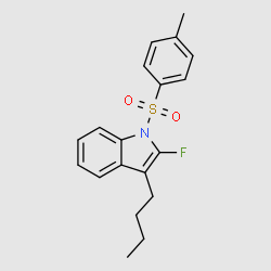 3-Butyl-2-fluoro-1-tosylindole structure, CAS 195734-36-2