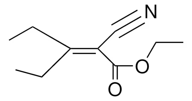 2-Pentenoic acid, 2-cyano-3-ethyl-, ethyl ester structure, CAS 868-04-2