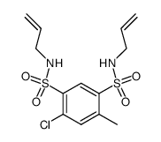 N1,N3-Diallyl-4-chloro-6-methylbenzene-1,3-disulfonamide structure, CAS 100607-32-7
