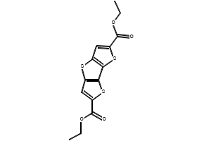 "Dithieno[3,2-b:2',3'-d]thiophene-2,6-dicarboxylic acid diethyl structure, CAS 502764-52-5