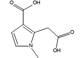5-(Carboxymethyl)-2-methyl-1-phenyl-1H-pyrrole-3-carboxylic acid structure, CAS 106473-29-4