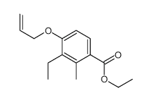 Ethyl 4-(allyloxy)-3-ethyl-2-methylbenzoate structure, CAS 94204-19-0