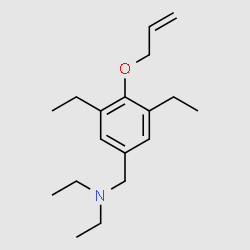 N-(4-(Allyloxy)-3,5-diethylbenzyl)-N-ethylethanamine structure, CAS 7229-47-2