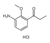 1-(3-Amino-2-methoxyphenyl)propan-1-one hydrochloride structure, CAS 860407-50-7