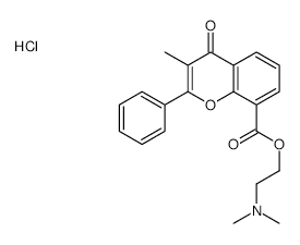 2-(Dimethylamino)ethyl 3-methyl-4-oxo-2-phenyl-4H-chromene-8-carboxylate hydrochloride structure, CAS 3468-03-9