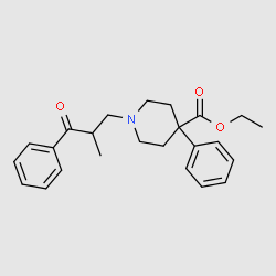 Ethyl 1-(2-methyl-3-oxo-3-phenylpropyl)-4-phenylpiperidine-4-carboxylate structure, CAS 14860-24-3