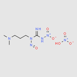 1-(3-(Dimethylamino)propyl)-3-nitro-1-nitrosoguanidine nitrate structure, CAS 117122-78-8