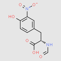 (S)-2-Formamido-3-(4-hydroxy-3-nitrophenyl)propanoic acid structure, CAS 143730-45-4