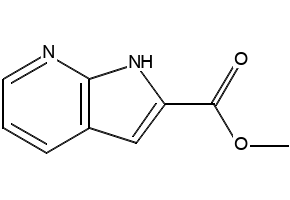 Methyl 1H-pyrrolo[2,3-b]pyridine-2-carboxylate structure, CAS 394223-02-0