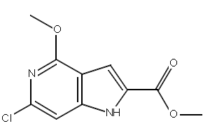 Methyl 6-chloro-4-methoxy-1H-pyrrolo[3,2-c]pyridine-2-carboxylate structure, CAS 871583-21-0