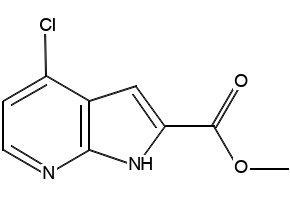 Methyl 4-chloro-1H-pyrrolo[2,3-b]pyridine-2-carboxylate structure, CAS 871583-23-2