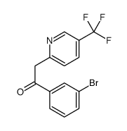 1-(3-Bromophenyl)-2-[5-(trifluoromethyl)-2-pyridinyl]ethanone structure, CAS 895637-77-1