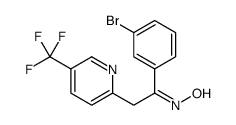 (1Z)-1-(3-bromophenyl)-2-[5-(trifluoromethyl)-2-pyridinyl]-ethanone oxime structure, CAS 895637-78-2