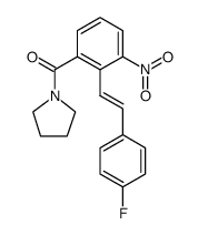 {2-[trans-2-(4-Fluorophenyl)vinyl]-3-nitrophenyl}-1-pyrrolidinylmethanone structure, CAS 917614-83-6
