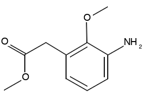 Methyl 2-(2-acetyl-3-methoxyphenyl)acetate structure, CAS 51281-82-4