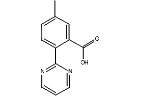 5-Methyl-2-(pyrimidin-2-yl)benzoic acid structure, CAS 1088994-22-2