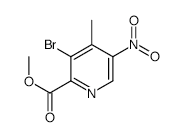 Methyl 3-bromo-4-methyl-5-nitropicolinate structure, CAS 1150618-07-7