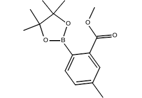 Methyl 5-methyl-2-(4,4,5,5-tetramethyl-1,3,2-dioxaborolan-2-yl)benzoate structure, CAS 1088994-18-6