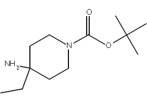 tert-Butyl 4-mino-4-ethylpiperidine-1-carboxylate structure, CAS 741687-07-0