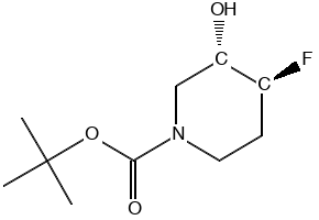 trans-tert-Butyl 4-fluoro-3-hydroxypiperidine-1-carboxylate structure, CAS 955028-82-7