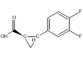2-(2,5-Difluorophenyl)cyclopropanecarboxylic acid structure, CAS 1157698-34-4
