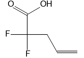 2,2-Difluoropent-4-enoic acid structure, CAS 55039-89-9