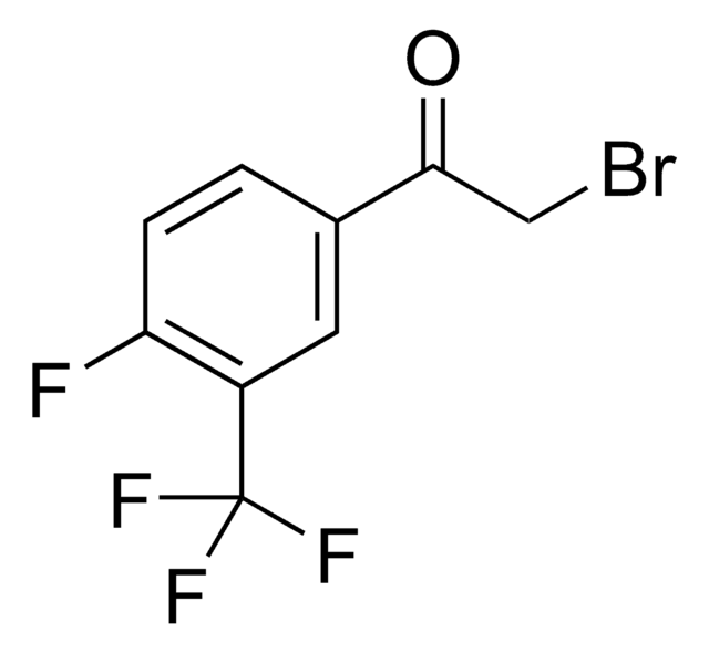 2-Bromo-1-(4-fluoro-3-(trifluoromethyl)phenyl)ethanone structure, CAS 537050-14-9