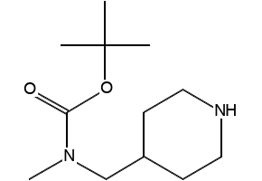 tert-Butyl methyl(piperidin-4-ylmethyl)-carbamate structure, CAS 138022-04-5