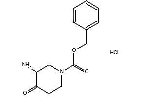 Benzyl 3-amino-4-oxopiperidine-1-carboxylate hydrochloride structure, CAS 1196145-01-3